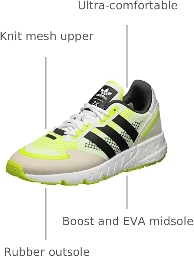 Amazon.com | adidas ZX 1K Boost Footwear White/Carbon/Wonder White