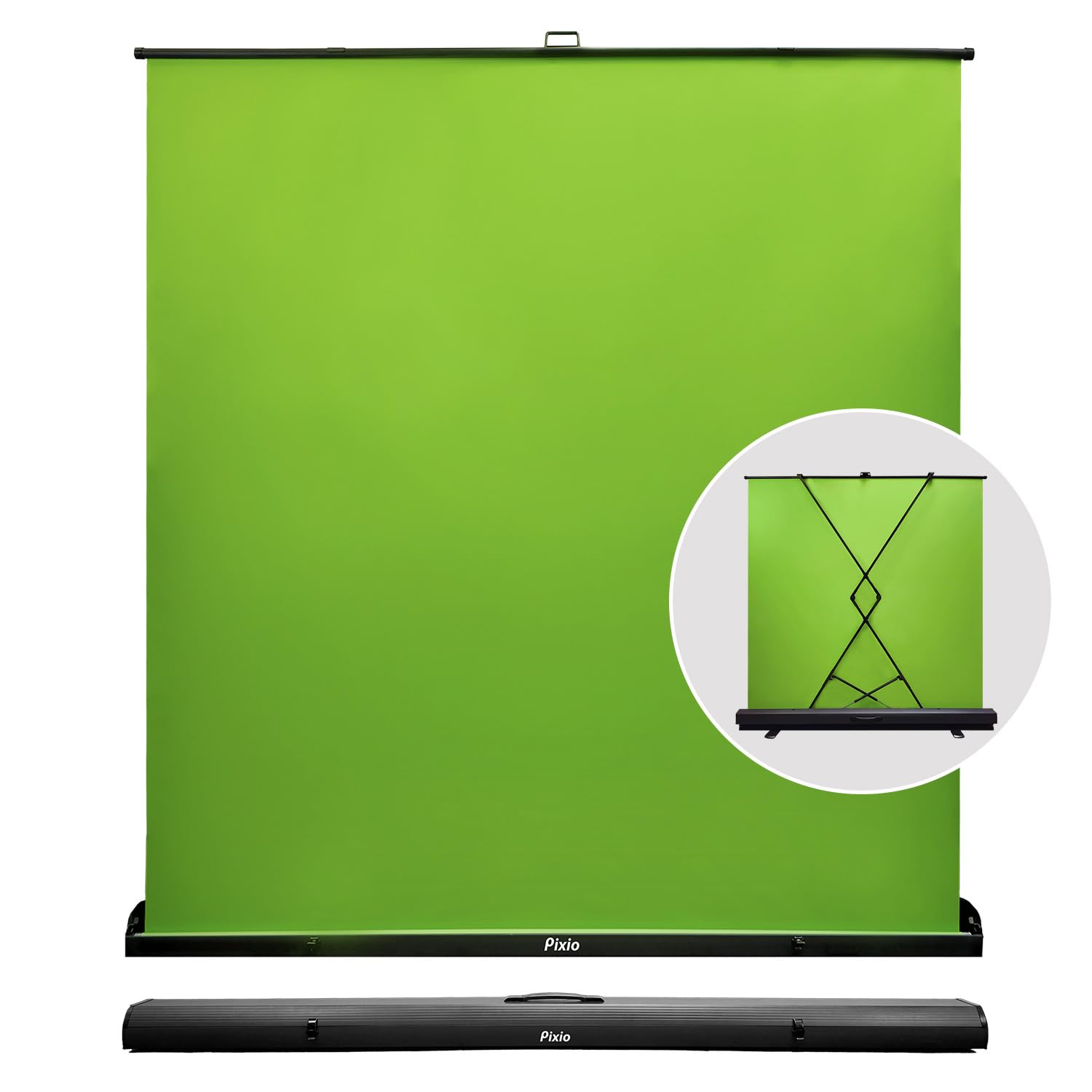 Amazon | Pixio PXGS1XLW グリーンスクリーン XL ワイド 折りたたみ式