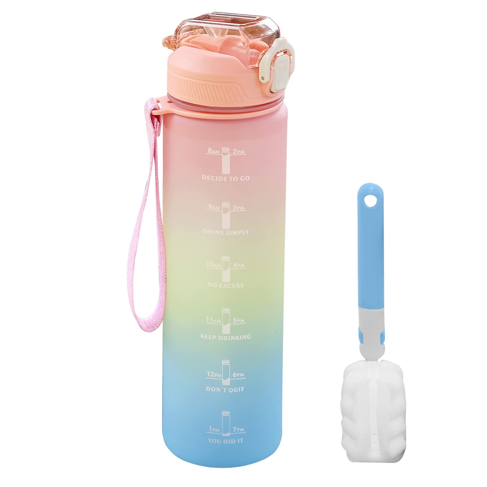 Amazon｜水筒 1000ml グラデーション タイムマーカー付きウォーター