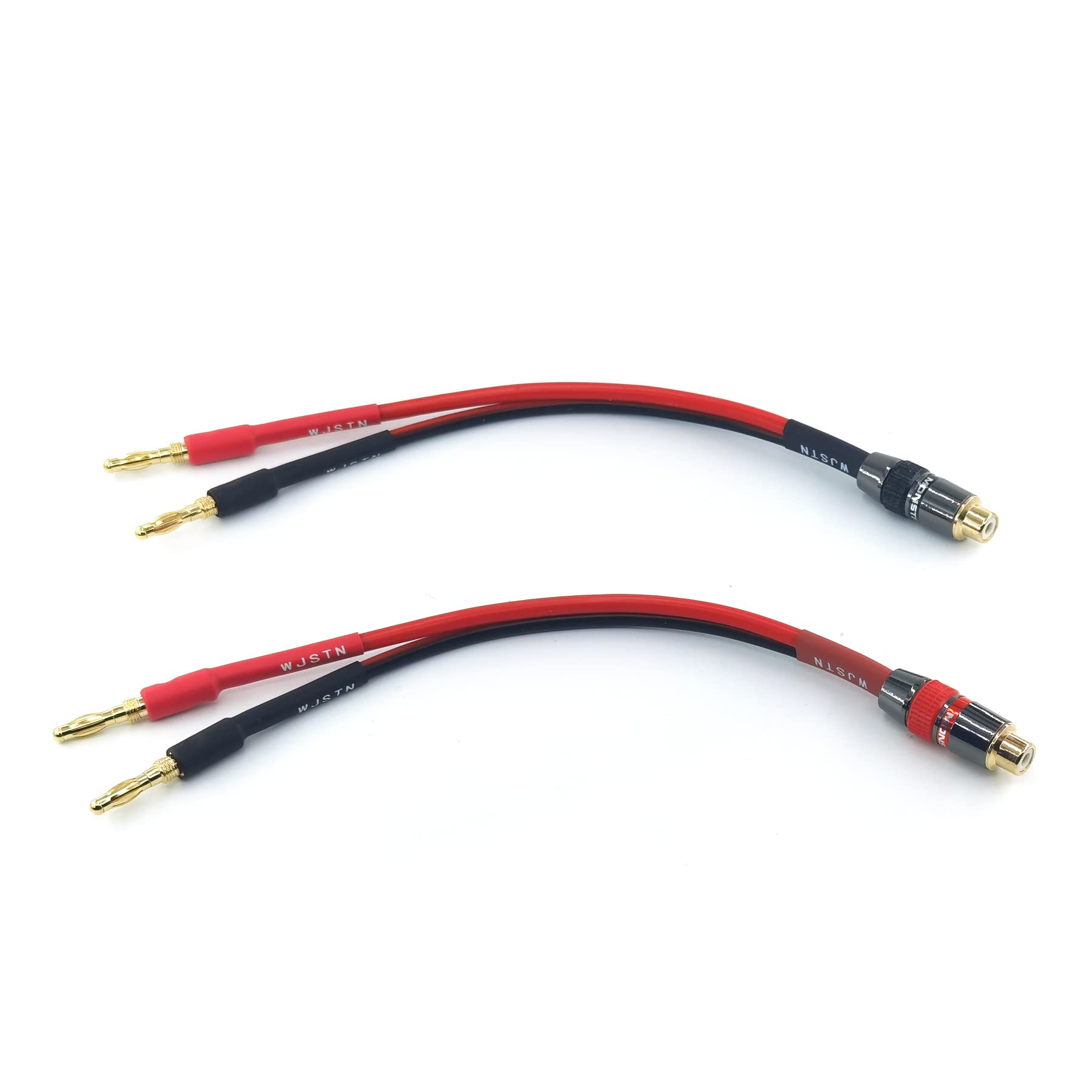 Amazon | WJSTN RCA 6インチ スピーカーアダプターケーブル - バナナ