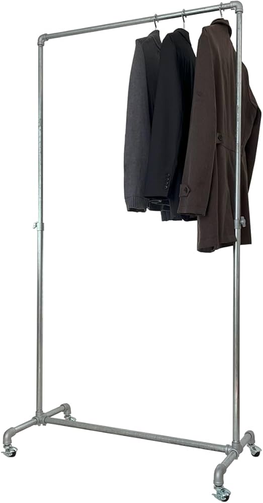 Amazon.co.jp: カラフル☆ライフ ガス管ハンガーラック 高さ調整可能