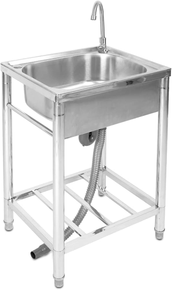 Amazon.co.jp: 流し台 ステンレス製 ガーデンシンク 蛇口水栓付き 約