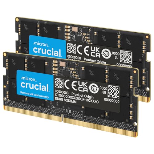 Crucial 128GB Kit (2X64GB) DDR5 RAM 5600MHz (or 5200MHz or 4800MHz