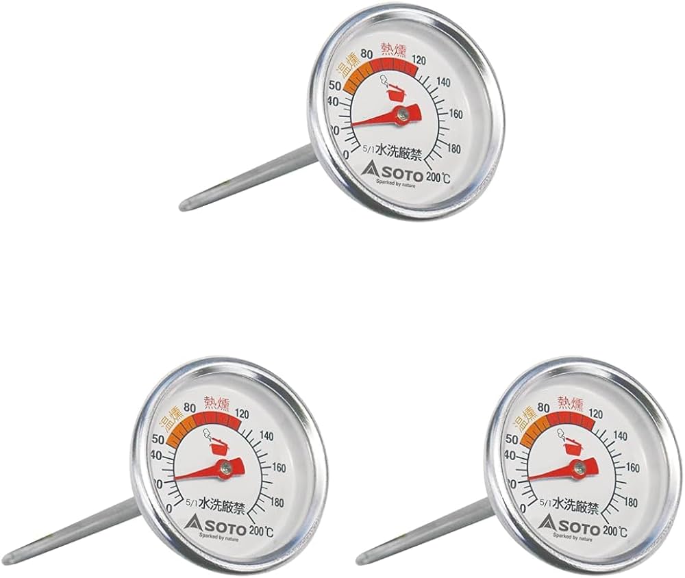 Amazon.co.jp: ソト(SOTO) スモーカー用 温度計 アナログ ST-140 (× 3