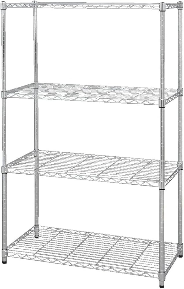Amazon｜ラック メタルラック 本体 幅91×奥行46×高さ151cm 4段 耐荷重