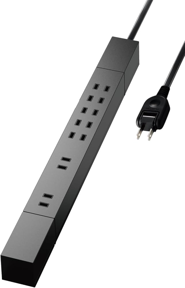 Amazon.co.jp: エレコム 電源タップ 雷ガード 7個口 回転式 ほこり