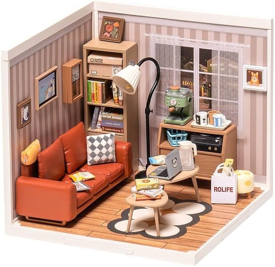 Amazon | Robotime プラスチック DIYミニチュアハウスキット ドール