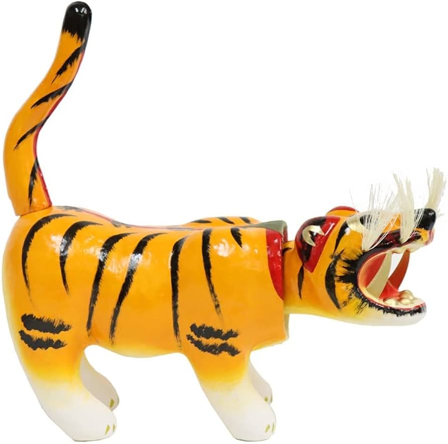 Amazon | 張子の虎 3号 首振り虎 五月人形 伝統工芸 [tm-3] | 五月人形