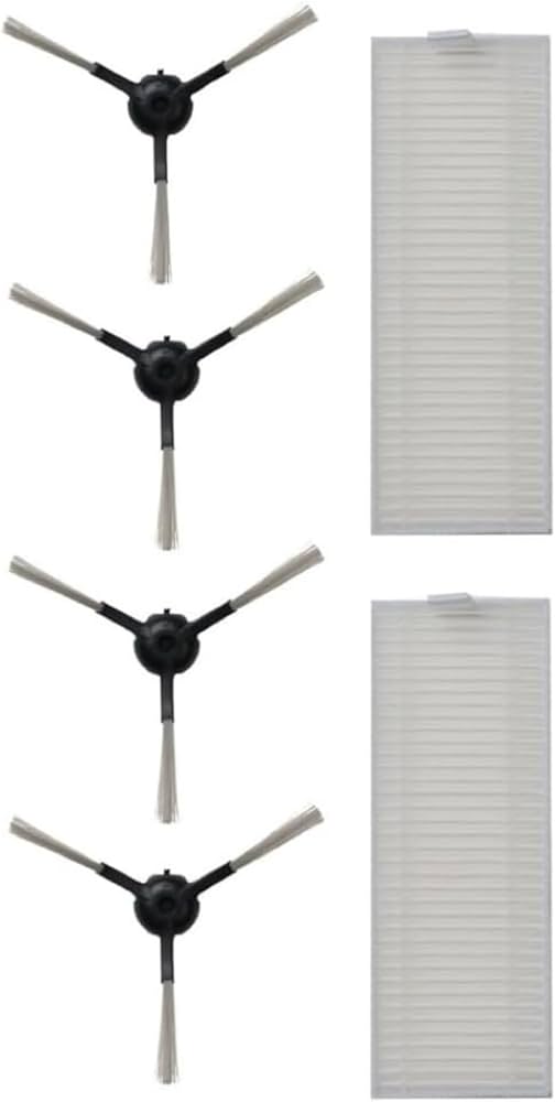 Amazon | Zynet ロボット掃除機 D6 交換用部品（サイドブラシ×4、HEPA