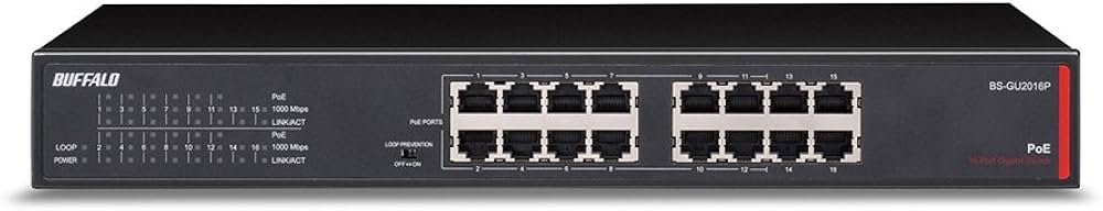 Amazon | BUFFALO レイヤー2 Giga PoE アンマネージスイッチ 16ポート
