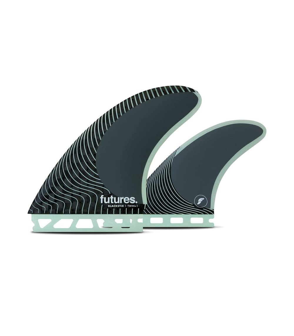 Amazon.com : Futures Fins Blackstix Twin + 1 Twin Fin Set : Sports