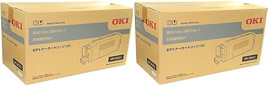 Amazon.co.jp: OKI EPトナーカートリッジEPC-M3C2 2本セット 純正品