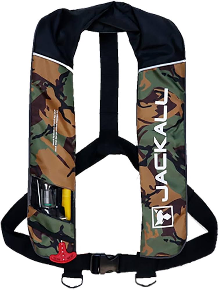 Amazon | JACKALL(ジャッカル) 自動膨張式 ライフジャケット グリーン