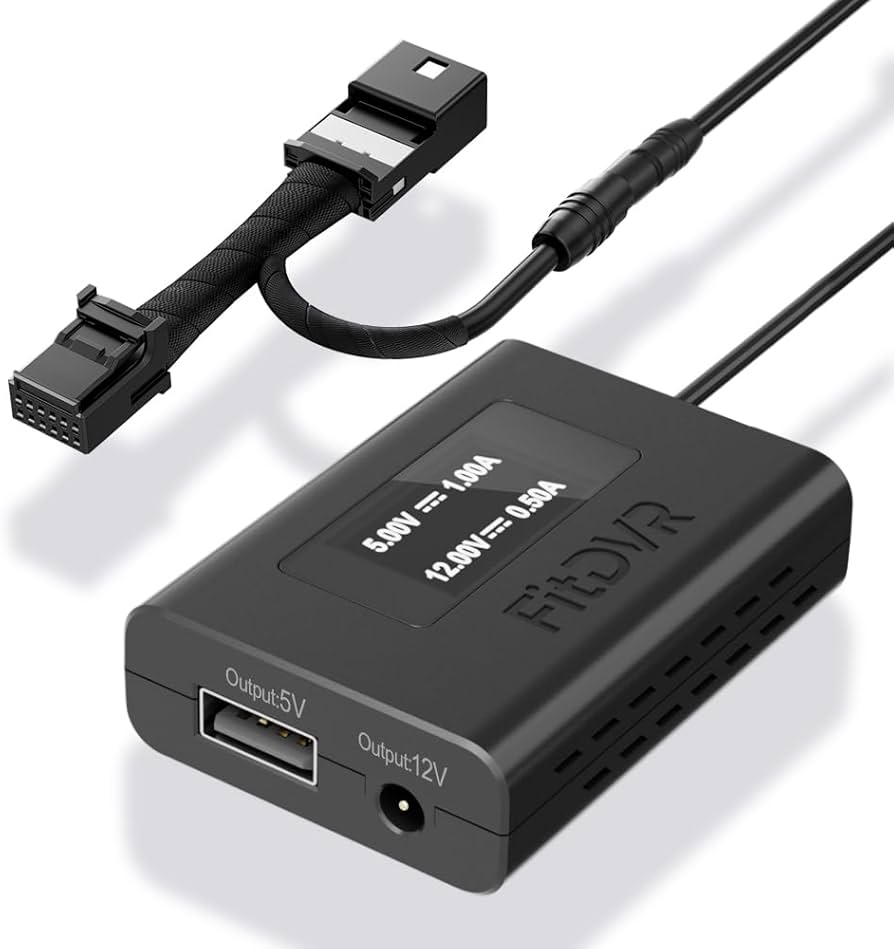Amazon.com: FitDVR Dash Camera Power Adapter (Rear View Mirror 12