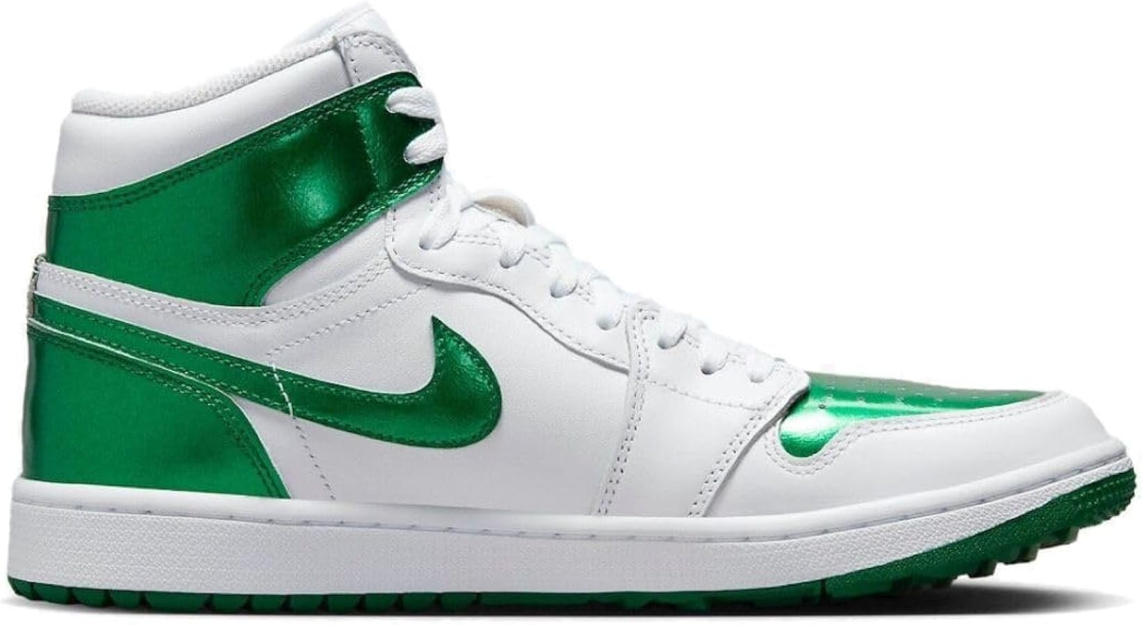 Amazon.com | Nike Men's Jordan 1 High Golf Shoes, White/Pine Green