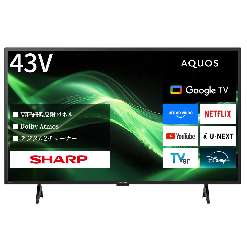Amazon | シャープ 43V型 4K 液晶 テレビ AQUOS 4T-C43GJ2 Google TV