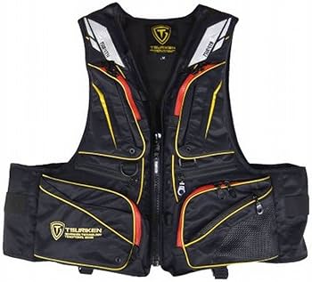 Amazon | 釣研 フローティングベスト TV222 ブラック L | 釣研