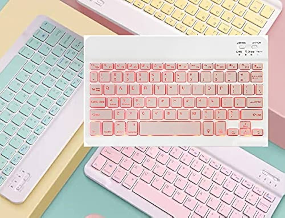 Amazon.co.jp: windykids Bluetooth キーボード ピンク 超薄 7カラー