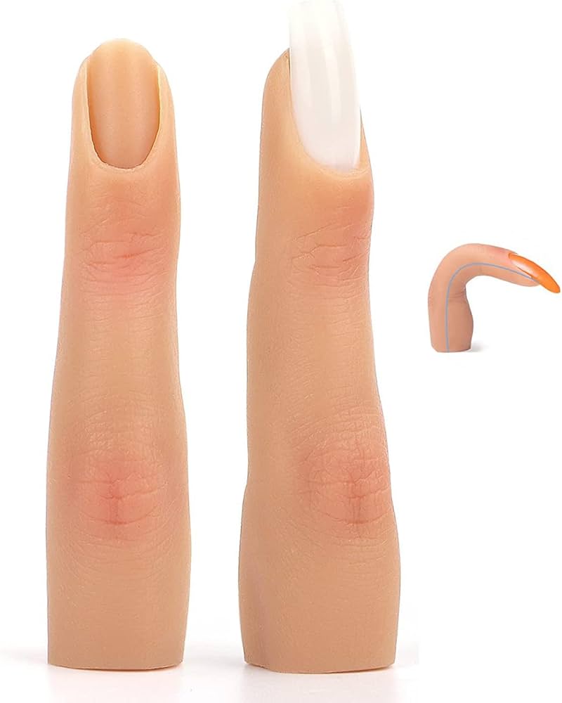 Amazon.co.jp: ネイルアート練習用ハンド、ネイル、シリコン製練習用