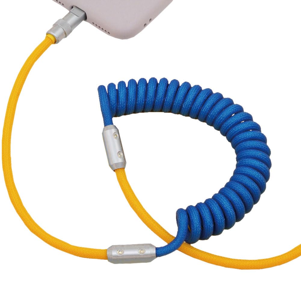 Amazon.co.jp: USBケーブル スパイラル バイカラー 充電ケーブル 充電