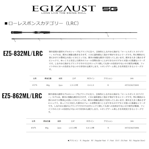 メジャークラフトのエギゾースト5Gに「ショートレングス」と「ロー