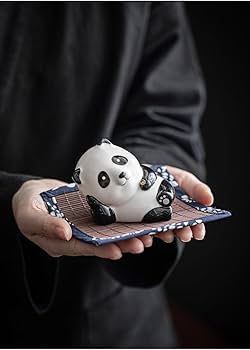 Amazon.co.jp: パンダ 置物・オブジェ 文鎮 お香立て お線香立 陶器