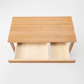 Amazon.co.jp: 無印良品 木製デスク オーク材 幅110×奥行55×高さ70cm