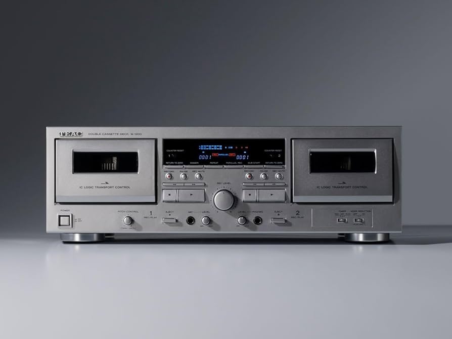 Amazon.com: TEAC Double Cassette Deck W-1200 (SILVER)【Japan