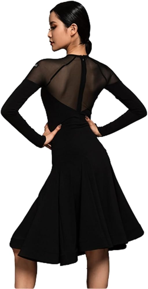 Amazon.co.jp: [LNIGHT] 社交ダンス ラテンドレス 長袖 ラテン 衣装