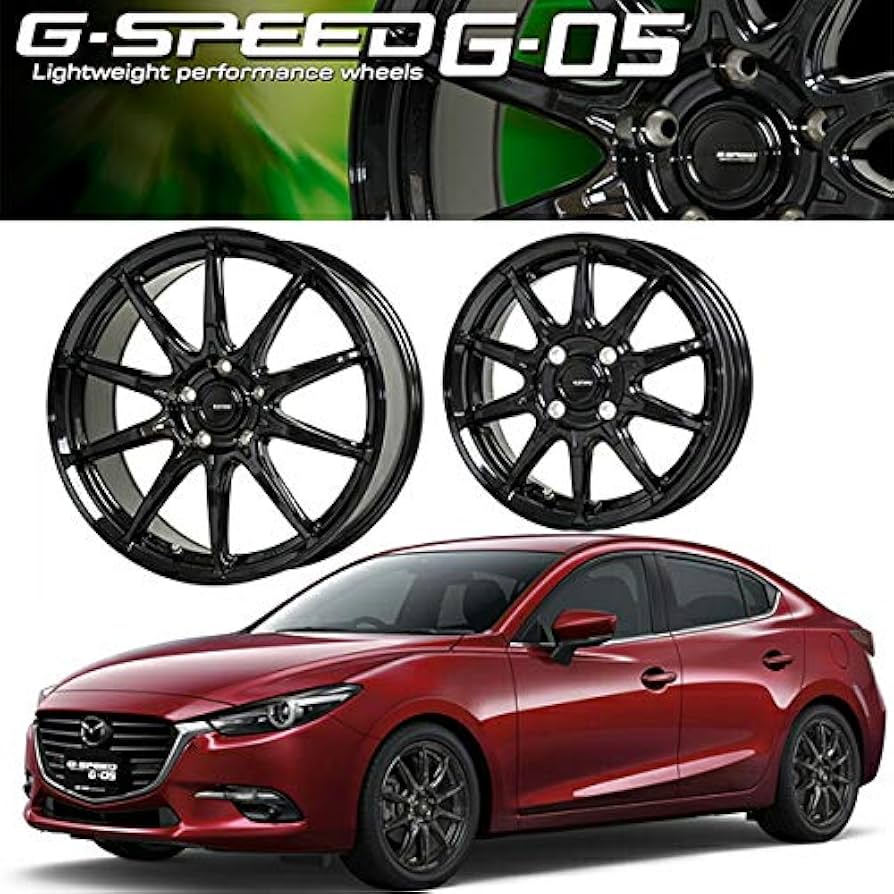 Amazon | 17インチ G-05 7J+55 5H-100 1本 ブラック ホイール プリウス