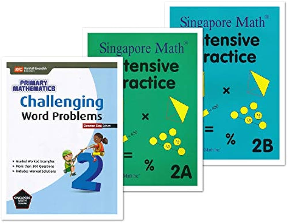 Singapore Math 3 Books Set for Grade 2 - Singapore Math Intensive