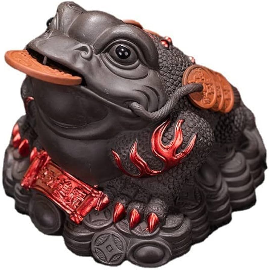 Amazon.co.jp: 銭蛙 金蟾 茶寵 三本脚の蛙 三足蟾 茶の寵 茶宠 茶台の