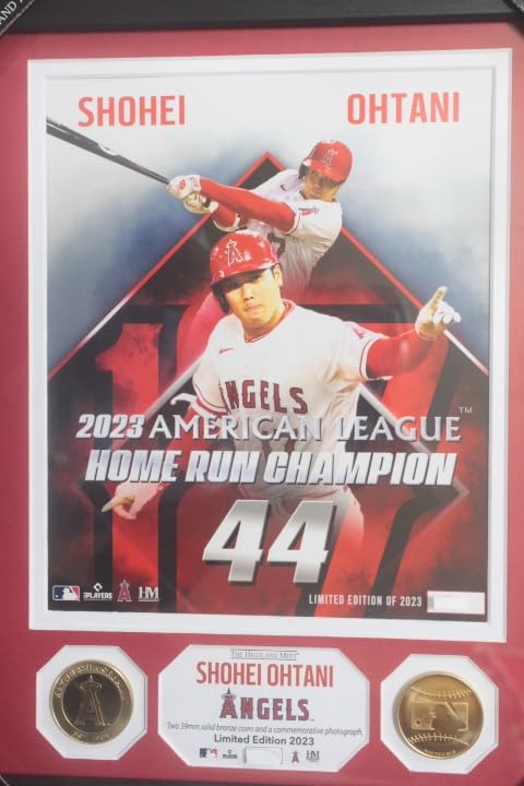 Amazon.co.jp: エンゼルス 大谷翔平選手 2023 AL HR王獲得記念ダブル