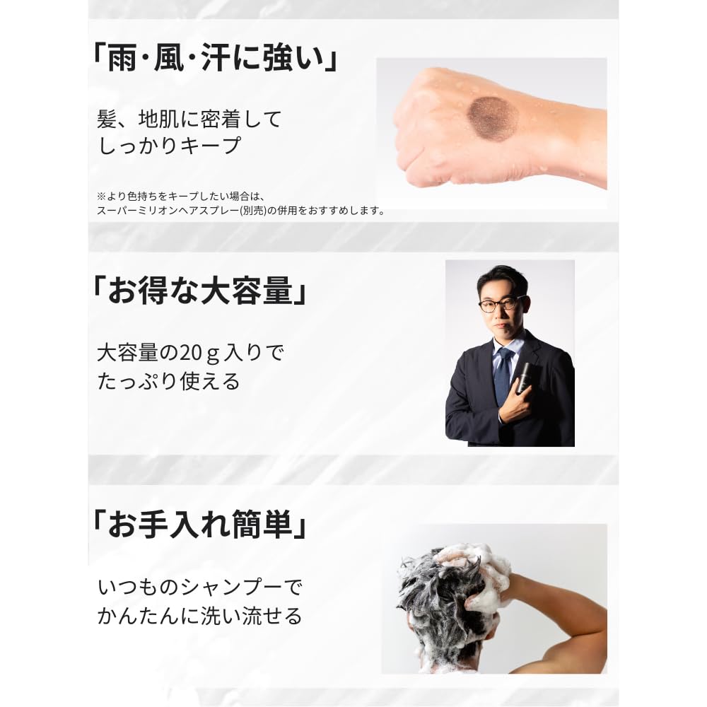 Amazon.co.jp: SMHメンズヘアファンデーション 20g No.2 ダーク