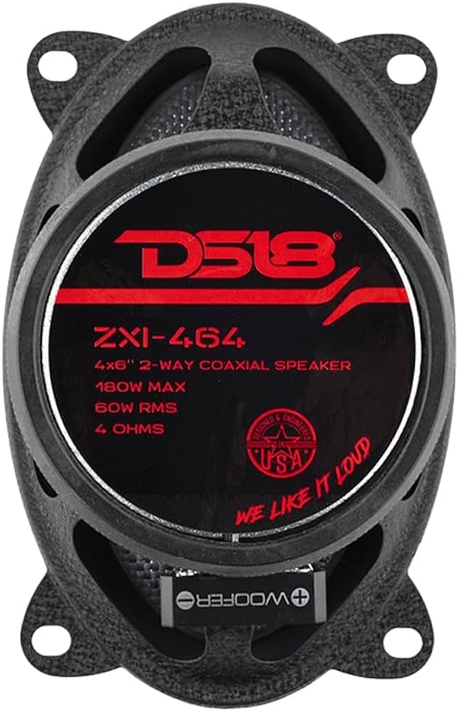 Amazon.com: DS18 ZXI-464 Elite 4x6 2-Way Coaxial Car Speakers with