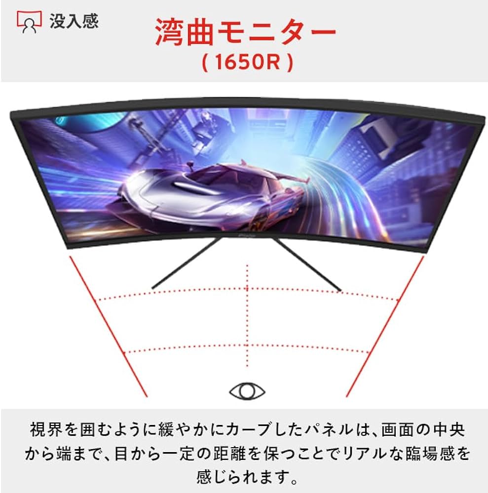 Amazon.co.jp: Pixio PXC279 Wave White ゲーミングモニター 27インチ