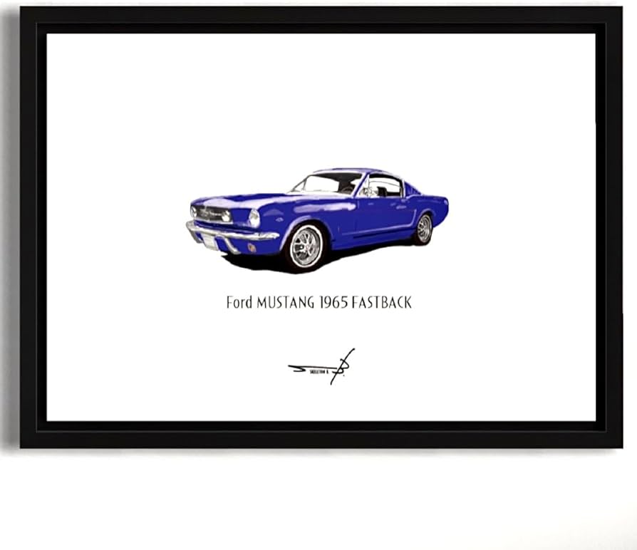 Amazon.co.jp: ポスター ビンテージカーポップアート アメ車 A4額入り