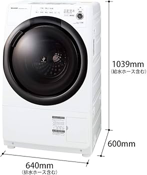 Amazon | シャープ ドラム式 洗濯乾燥機 ES-S7F-WR ヒーターセンサー