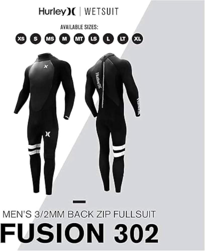 Amazon.com: Hurley Mens Wetsuit - Fusion 302 3/2MM Long Sleeve