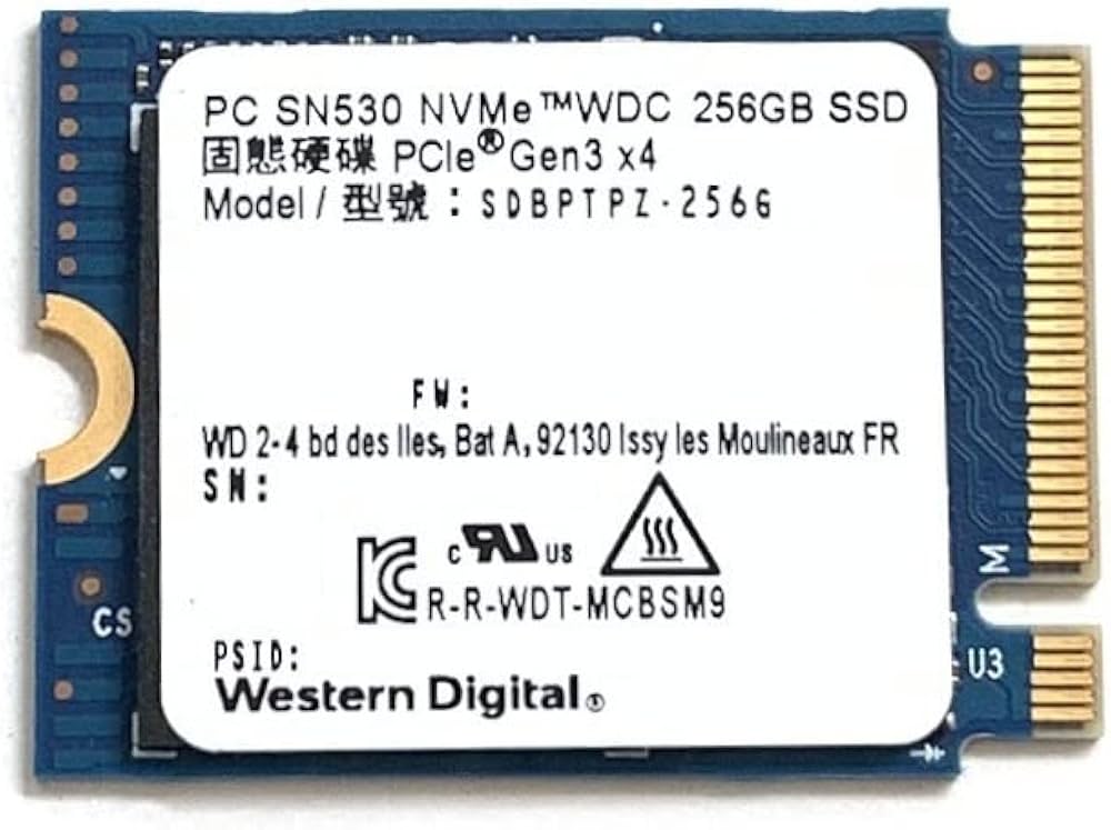 Amazon | Western Digital 256GB SSD M.2 2230 30mm PC SN530 NVMe