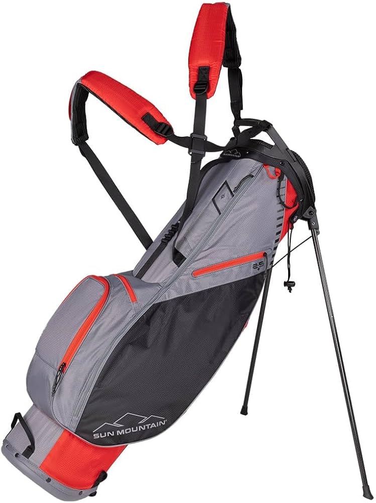 Amazon | Sun Mountain 2023 2.5+ スタンドゴルフバッグ - レッド