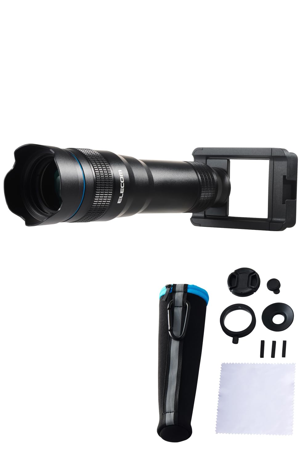 Amazon | エレコム スマホ 望遠レンズ 16倍 16× 外付け 挟むだけ FMC