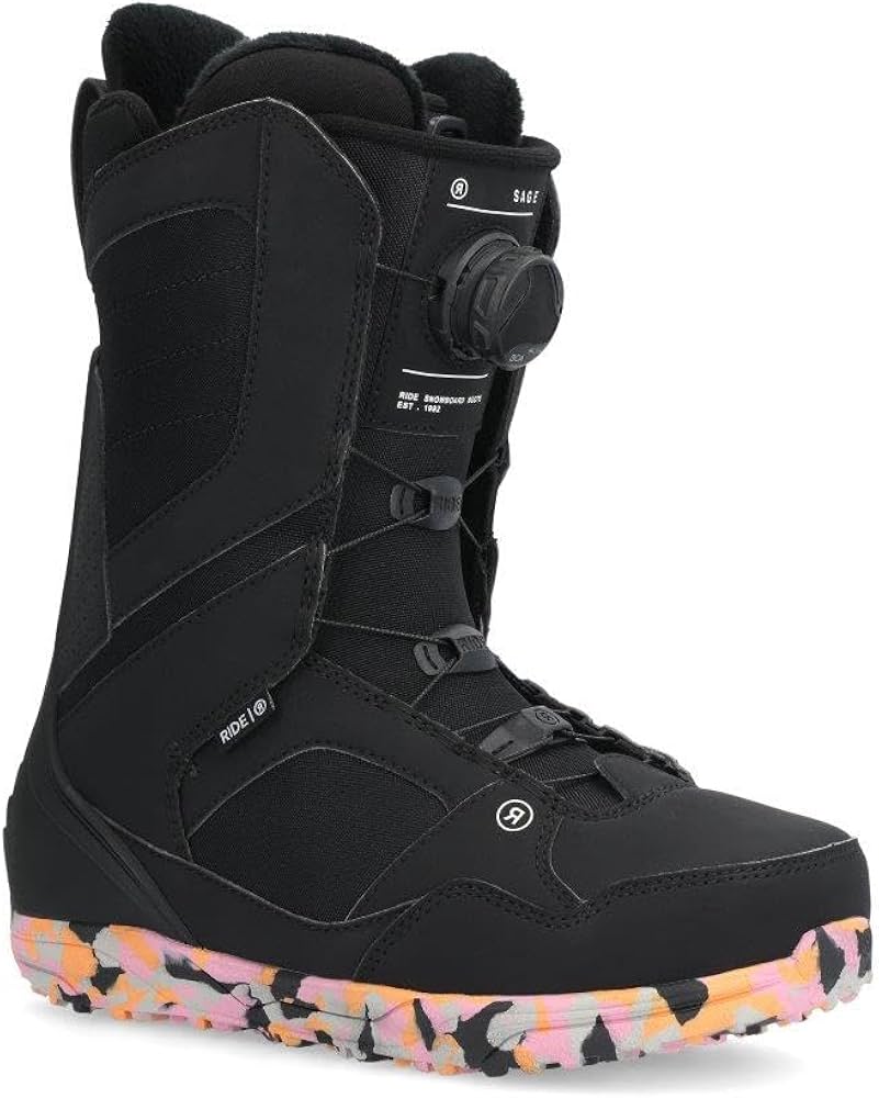 Amazon.com : Ride Sage Women's Snowboard Boots, Black, 6 : Sports