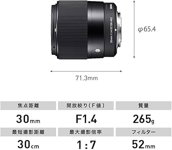Amazon.com : Sigma 30mm F1.4 Contemporary DC DN Lens for Sony E