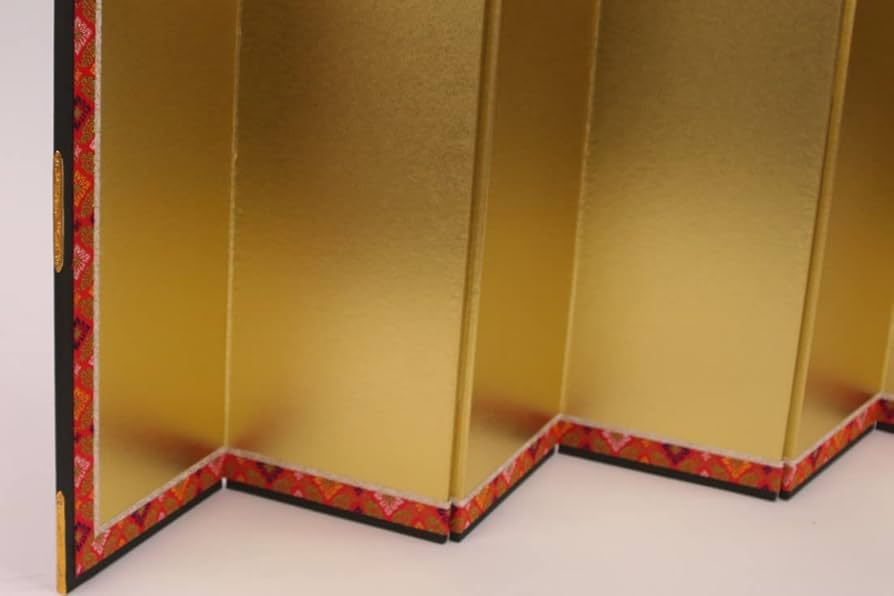 Amazon | 屏風(金屏風) 雛人形・お雛様用・ディスプレイ・結納用 金