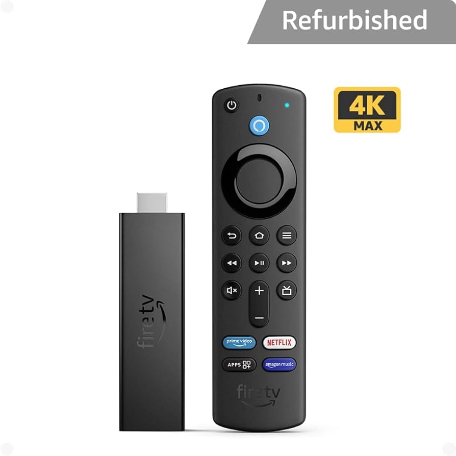 Certified Refurbished Fire TV Stick 4K Max streaming device, Wi-Fi