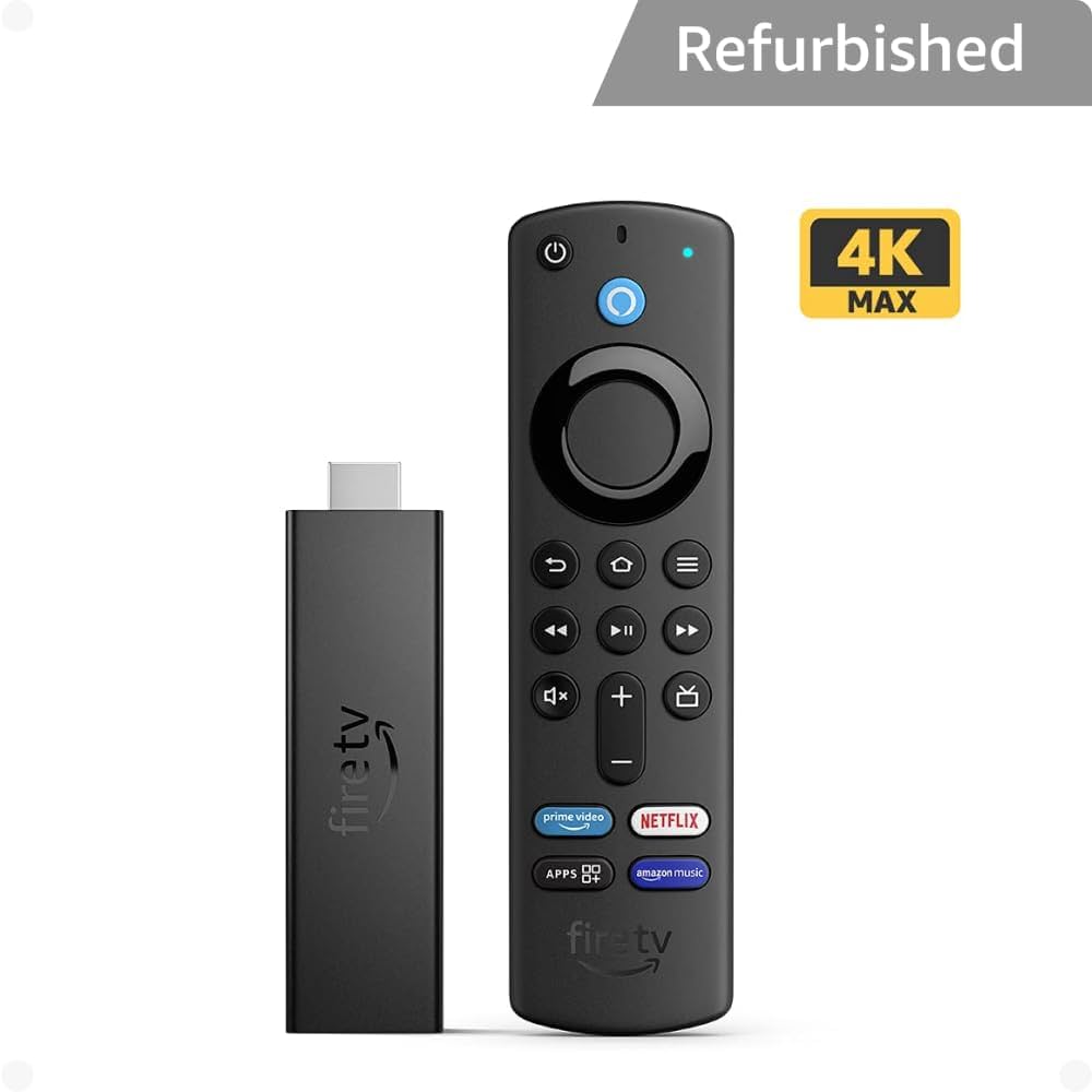 Certified Refurbished Fire TV Stick 4K Max streaming device, Wi-Fi