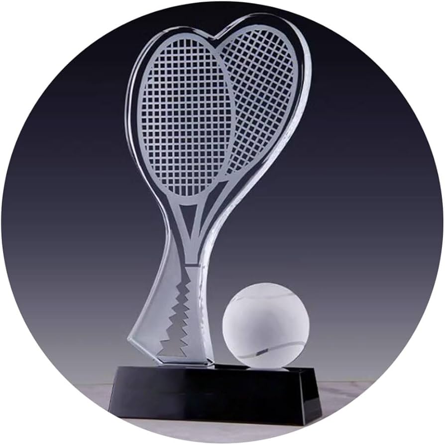 Amazon.co.jp: テニスクリスタルトロフィー テニスリーグ賞 優勝