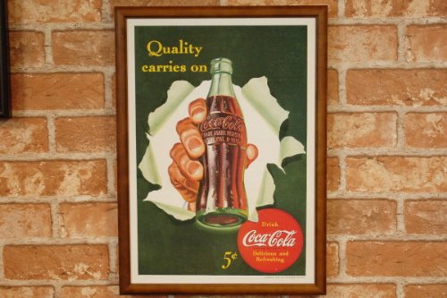 Amazon.co.jp: 【復刻ポスターとB4フレームセット】 コカコーラ 瓶