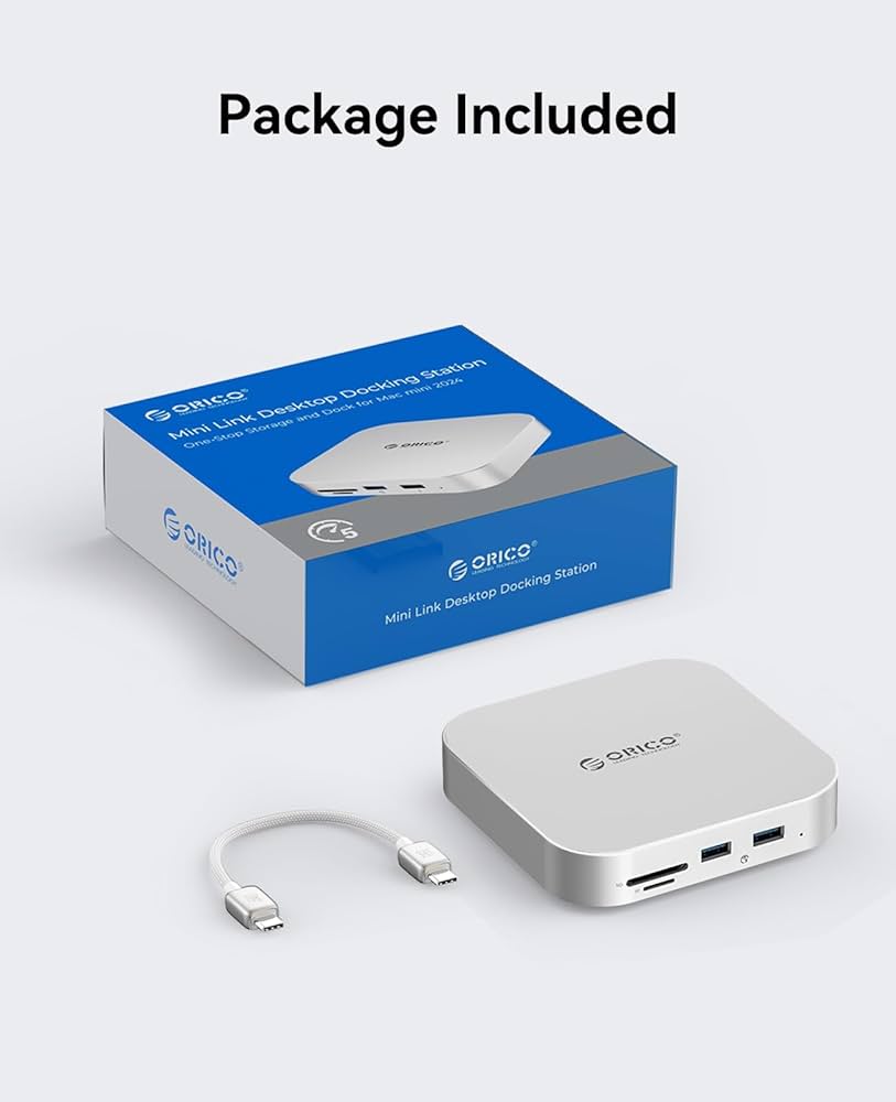 Amazon.com: ORICO MiniLink Mac mini M4 Dock & Stand, Hub with 2
